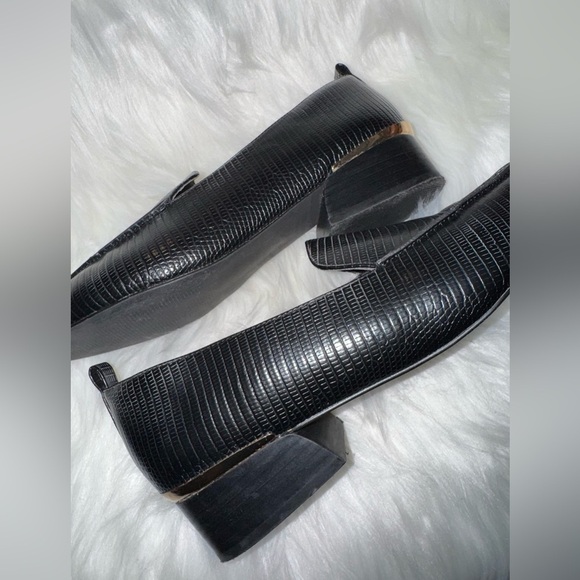 Steve Madden Black Leather Slip-On Loafers - Picture 8 of 9